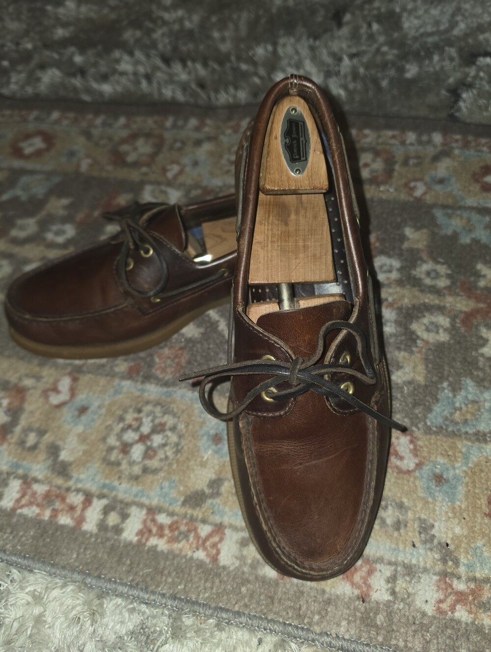 SPERRY TOPSIDER Boat Deck Shoes Brown Size 10W (wide) NICE! Pre-owned